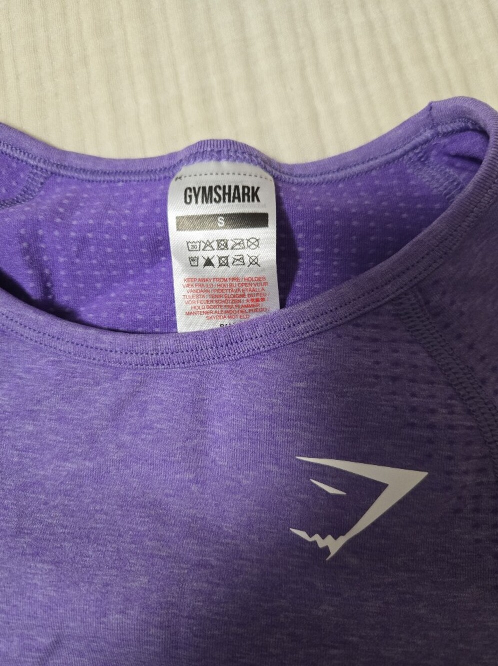 Gymshark Vital Seamless Women's Purple Leggings and Long Sleeve Crop Top Set - Picture 5 of 11